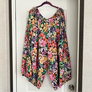 Floral Multicolor Women's Flowy Pants